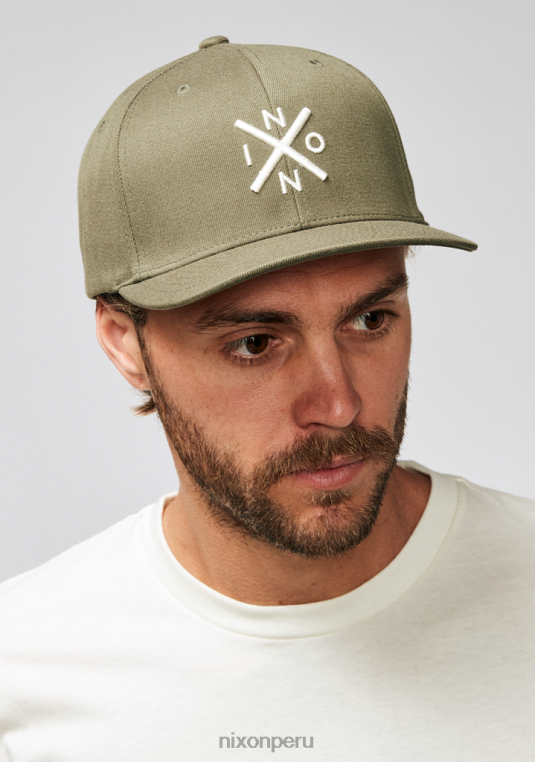 accesorios educacion fisica Nixon cambiar gorra flexfit oliva/gris pardo 86XRT413 - Image 6