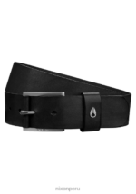 accesorios educacion fisica Nixon cinturón de cuero americano negro/plata 86XRT559