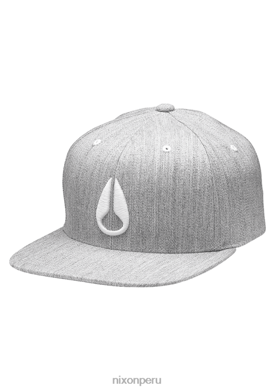 accesorios educacion fisica Nixon gorra de ajuste atlético flexfit profundo gris jaspeado/blanco 86XRT394 - Image 1