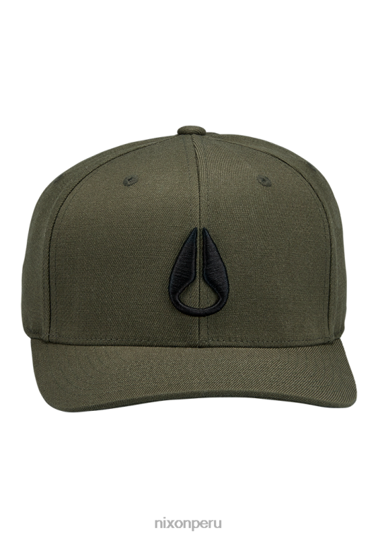 accesorios educacion fisica Nixon gorra de ajuste atlético flexfit profundo oliva oscuro 86XRT400 - Image 3