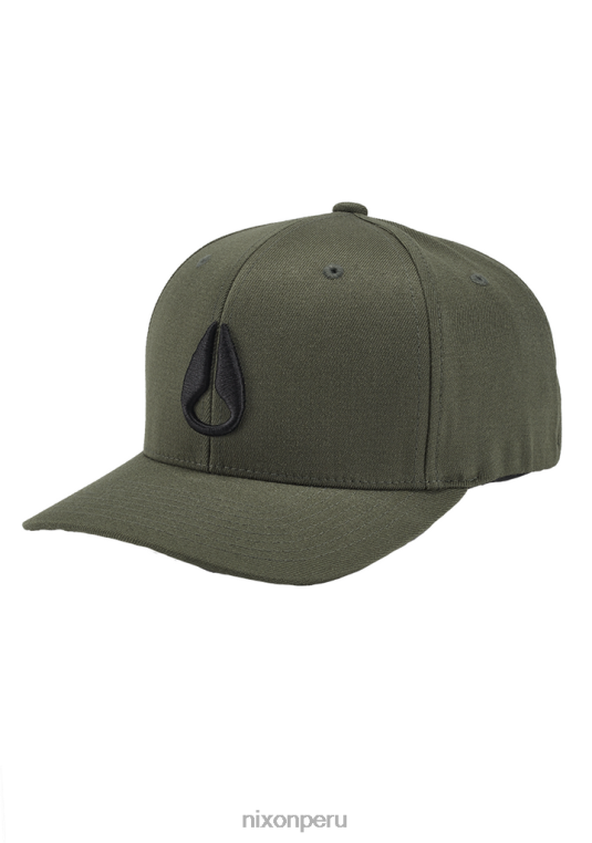 accesorios educacion fisica Nixon gorra de ajuste atlético flexfit profundo oliva oscuro 86XRT400 - Image 1