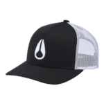 accesorios educacion fisica Nixon gorra de camionero con icono blanco negro 86XRT446