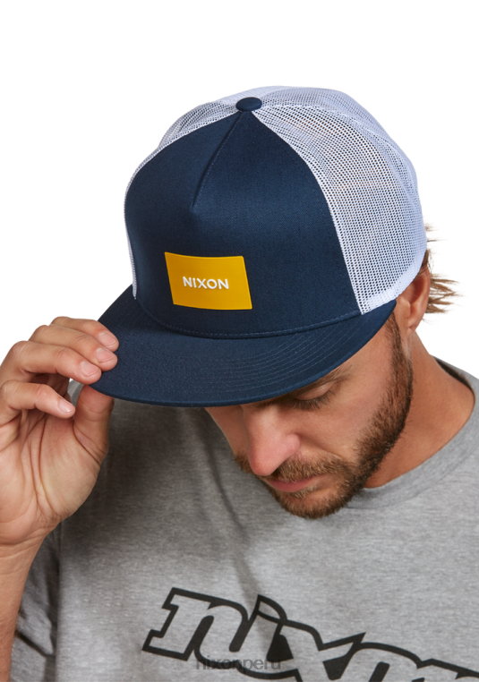 accesorios educacion fisica Nixon gorra de camionero del equipo azul medianoche/amarillo oscuro 86XRT437 - Image 6
