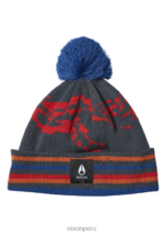 accesorios educacion fisica Nixon gorro con pompón y cresta azul marino/multicolor 86XRT379