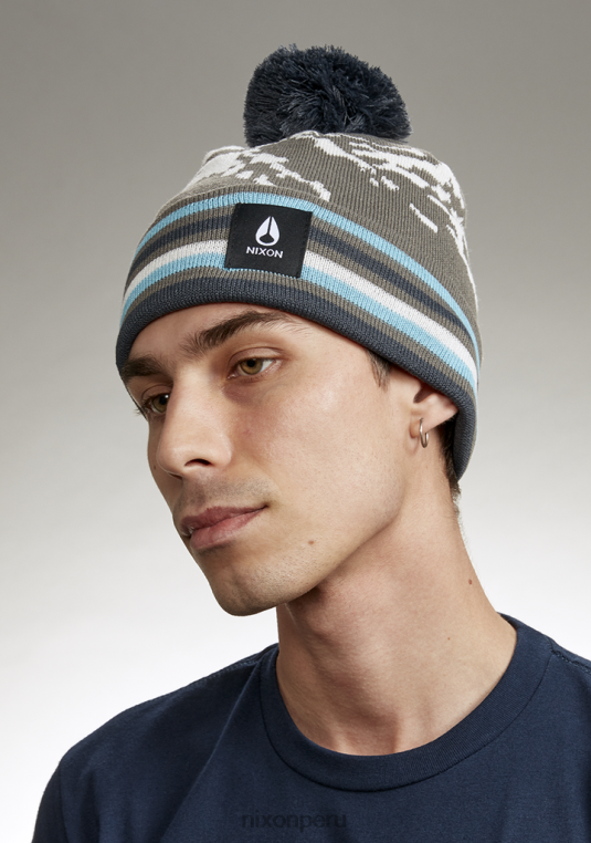 accesorios educacion fisica Nixon gorro con pompón y cresta gris/multicolor 86XRT377 - Image 3