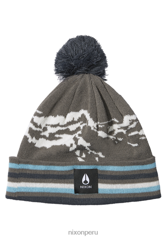 accesorios educacion fisica Nixon gorro con pompón y cresta gris/multicolor 86XRT377 - Image 1