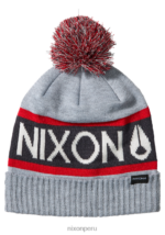 accesorios educacion fisica Nixon gorro de camionero gris jaspeado/rojo 86XRT373