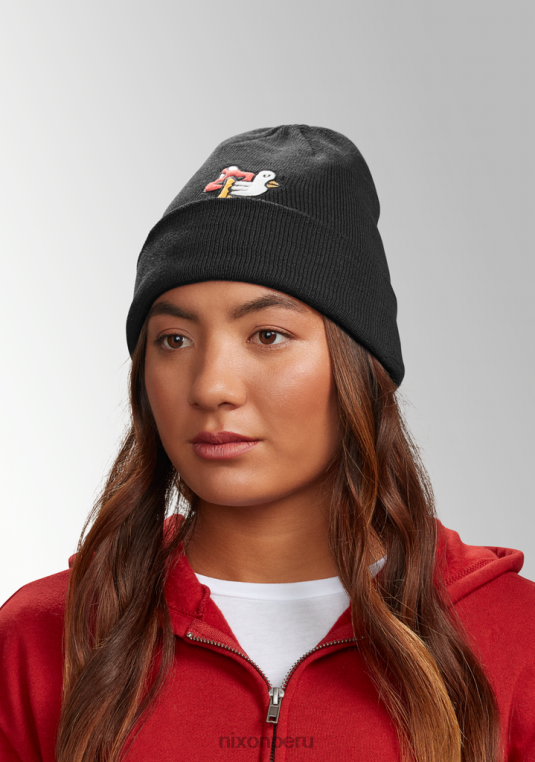 accesorios educacion fisica Nixon gorro hannah eddy negro 86XRT366 - Image 5