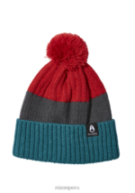 accesorios educacion fisica Nixon gorro schrader con pompón cedro oscuro/rojo 86XRT382