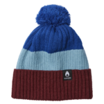 accesorios educacion fisica Nixon gorro schrader con pompón cereza oscuro/azul 86XRT383