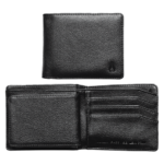 accesorios educacion fisica Nixon pase billetera de cuero vegano negro 86XRT550