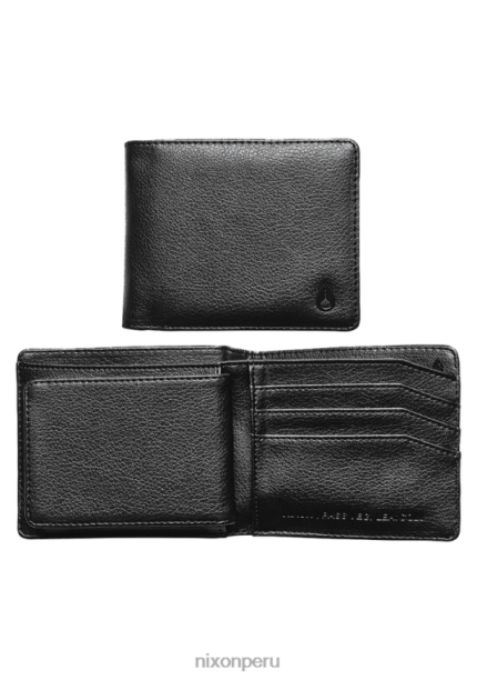 accesorios educacion fisica Nixon pase billetera de cuero vegano negro 86XRT550