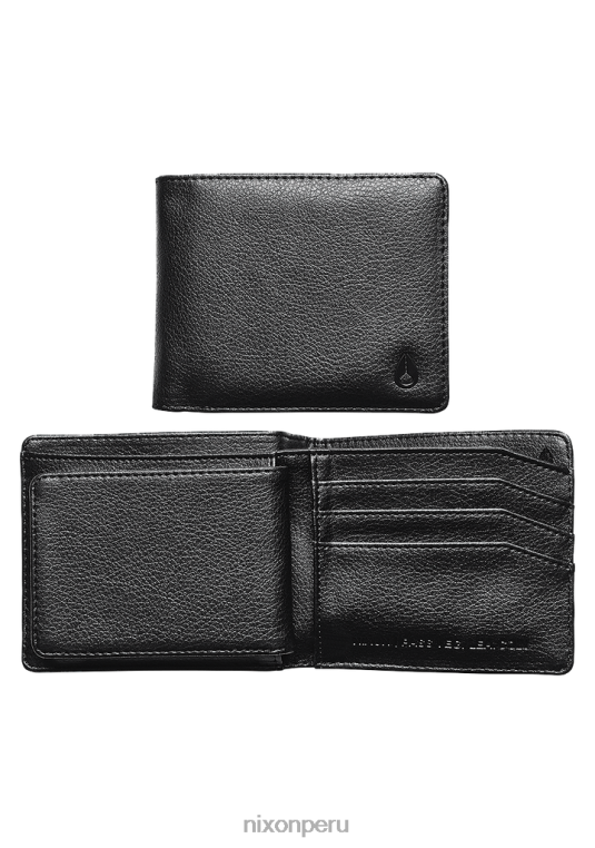 accesorios educacion fisica Nixon pase billetera de cuero vegano negro 86XRT550 - Image 1