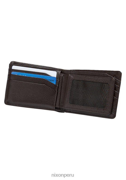 accesorios educacion fisica Nixon pase cartera de cuero vegano marrón 86XRT530 - Image 2