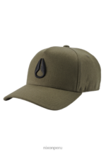 accesorios educacion fisica Nixon snapback atlético en el fondo oliva/negro 86XRT405