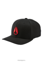 accesorios educacion fisica Nixon snapback en el fondo negro/rojo 86XRT426