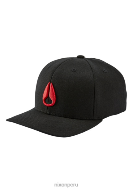 accesorios educacion fisica Nixon snapback en el fondo negro/rojo 86XRT426