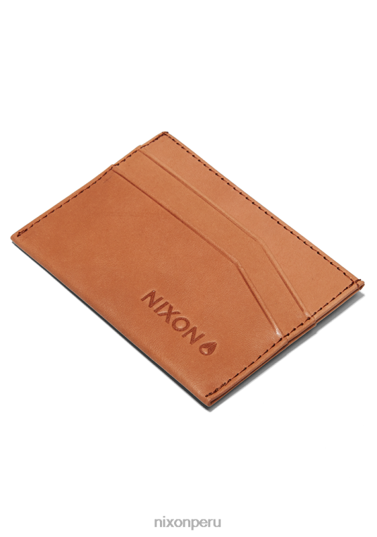 accesorios educacion fisica Nixon tarjetero de piel flaco broncearse 86XRT531 - Image 1