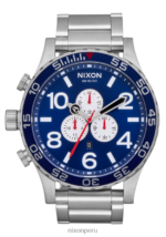 mirar educacion fisica Nixon 51-30 crono azul marino rayos de sol/plata 86XRT28