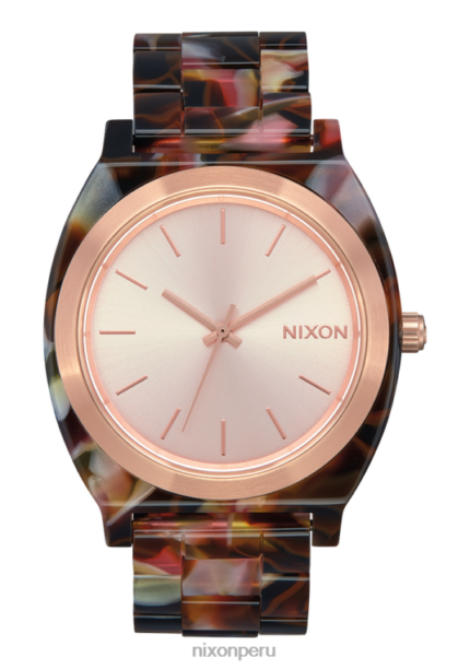 mirar educacion fisica Nixon acetato del contador del tiempo oro rosa/carey rosa 86XRT248