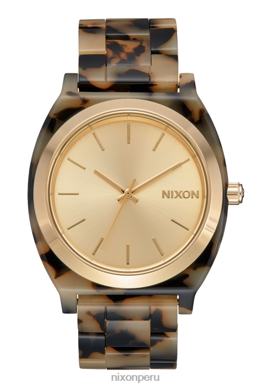 mirar educacion fisica Nixon acetato del contador del tiempo tortuga crema 86XRT246 - Image 1