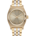 mirar educacion fisica Nixon cajero de poca monta oro claro/plata/blanco vintage 86XRT241