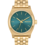mirar educacion fisica Nixon cajero de tiempo medio oro claro/turquesa 86XRT225