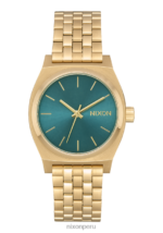 mirar educacion fisica Nixon cajero de tiempo medio oro claro/turquesa 86XRT225