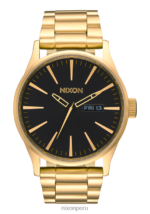 mirar educacion fisica Nixon centinela de acero inoxidable todo dorado/negro 86XRT4
