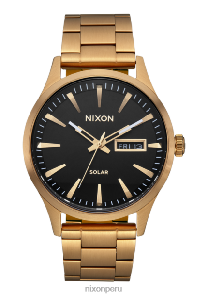 mirar educacion fisica Nixon centinela solar de acero inoxidable todo dorado/negro 86XRT97