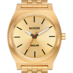 mirar educacion fisica Nixon contador de tiempo solar todo dorado/negro 86XRT100