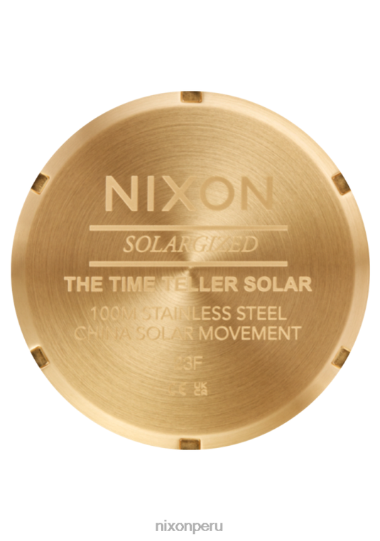mirar educacion fisica Nixon contador de tiempo solar todo dorado/negro 86XRT100 - Image 5