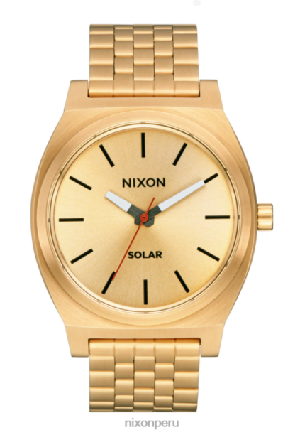 mirar educacion fisica Nixon contador de tiempo solar todo dorado/negro 86XRT100
