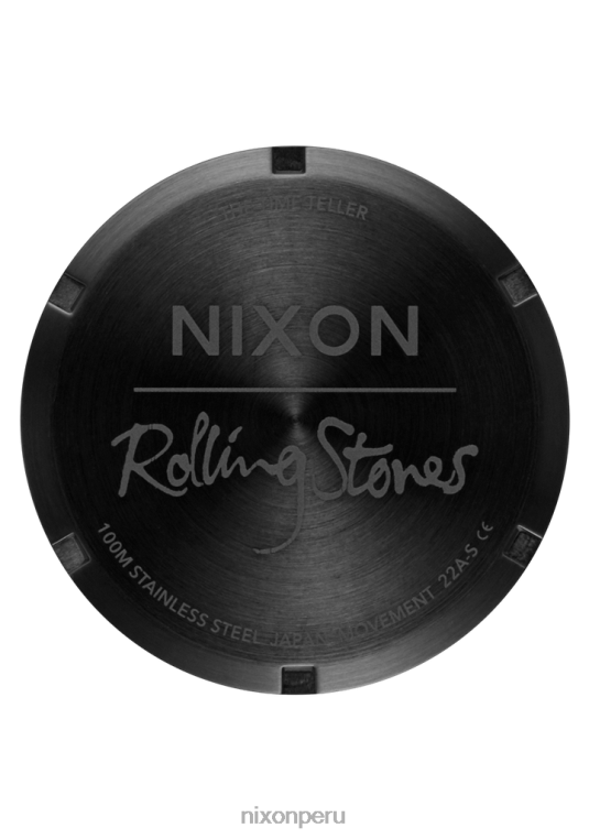 mirar educacion fisica Nixon contador del tiempo de los Rolling Stones todo negro 86XRT117 - Image 5