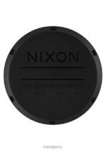 mirar educacion fisica Nixon crono centinela de cuero negro mate/dorado/negro 86XRT107 - Image 5