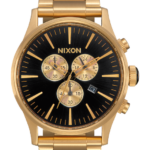 mirar educacion fisica Nixon crono centinela todo dorado/negro 86XRT75