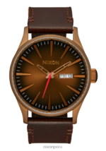 mirar educacion fisica Nixon cuero centinela bronce/negro 86XRT59