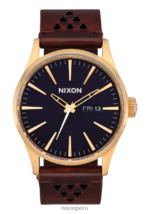 mirar educacion fisica Nixon cuero centinela oro/índigo/marrón 86XRT56