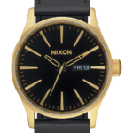mirar educacion fisica Nixon cuero centinela oro/negro 86XRT53