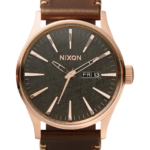 mirar educacion fisica Nixon cuero centinela oro rosa/bronce/marrón 86XRT51