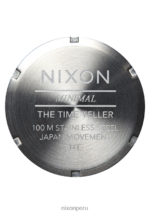 mirar educacion fisica Nixon cuero del cajero del tiempo negro plata 86XRT130 - Image 5