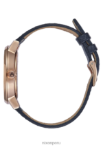 mirar educacion fisica Nixon cuero kensington azul marino/oro rosa 86XRT236 - Image 2