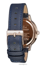 mirar educacion fisica Nixon cuero kensington azul marino/oro rosa 86XRT236 - Image 3