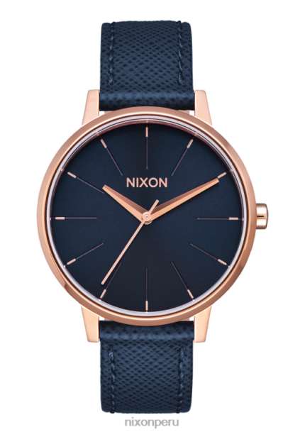 mirar educacion fisica Nixon cuero kensington azul marino/oro rosa 86XRT236
