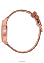 mirar educacion fisica Nixon cuero kensington oro rosa/blanco 86XRT234 - Image 2