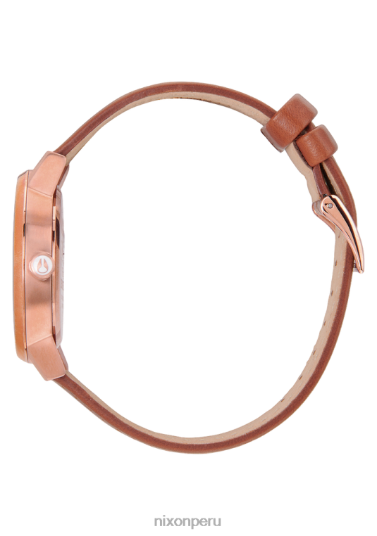mirar educacion fisica Nixon cuero kensington oro rosa/blanco 86XRT234 - Image 2