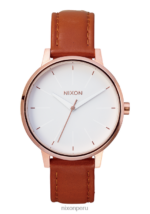 mirar educacion fisica Nixon cuero kensington oro rosa/blanco 86XRT234