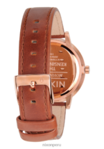 mirar educacion fisica Nixon cuero kensington oro rosa/blanco 86XRT234 - Image 3