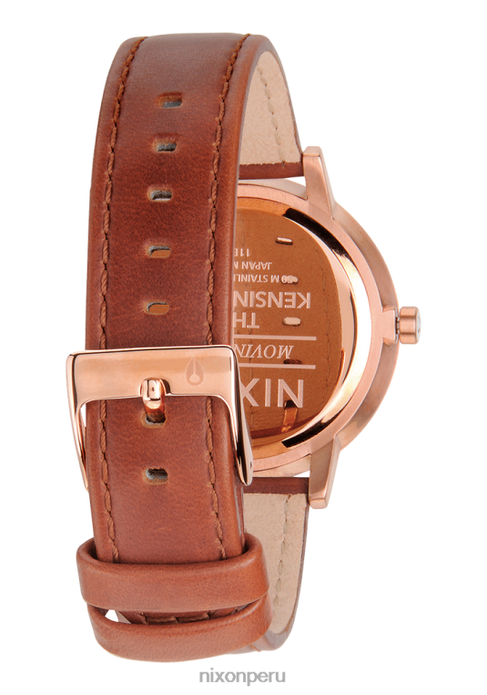 mirar educacion fisica Nixon cuero kensington oro rosa/blanco 86XRT234 - Image 3