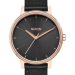 mirar educacion fisica Nixon cuero kensington oro rosa/negro 86XRT235